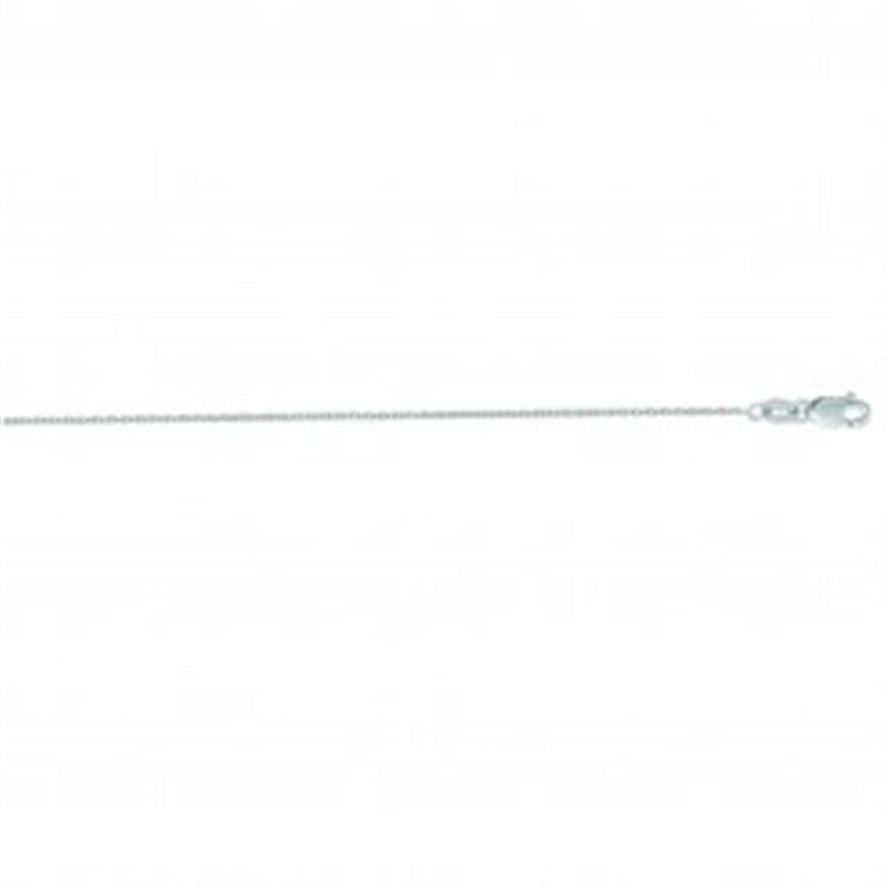 Davis Classics 14k White Gold 1.1mm Diamond Cut Cable Chain