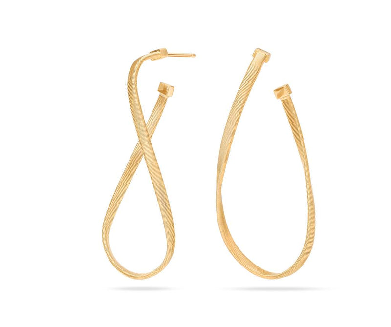 Marco Bicego 18k Yellow Gold Marrakech Collection Medium Forward-Facing Hoop Earrings