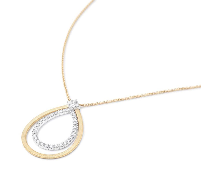 Marco Bicego Masai Collection Diamond Pendant Necklace in 18K Yellow and White Gold