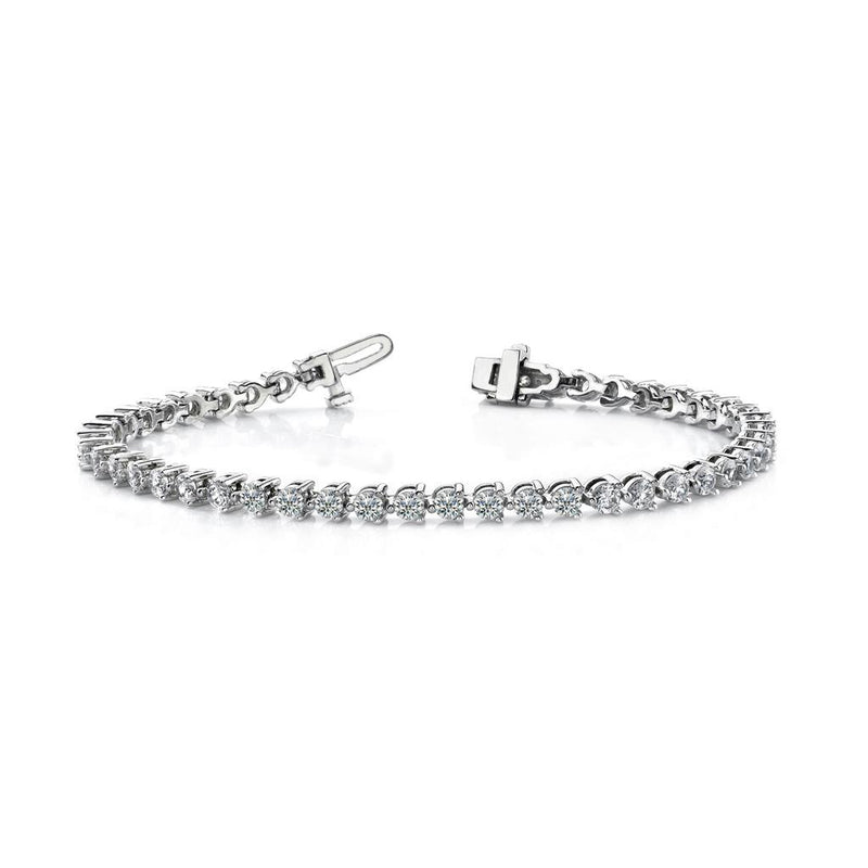 Davis Classics 14k White Gold Diamond Tennis Bracelet