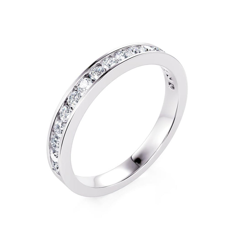 Davis Classics Women's 14k White Gold Diamond Band