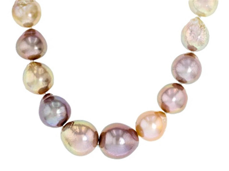 Davis Classics 20" Multicolor Baroque Freshwater Pearl Strand Necklace