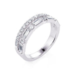 Davis Classics Women's Multi-Row Diamond Wedding Band in 14k White Gold