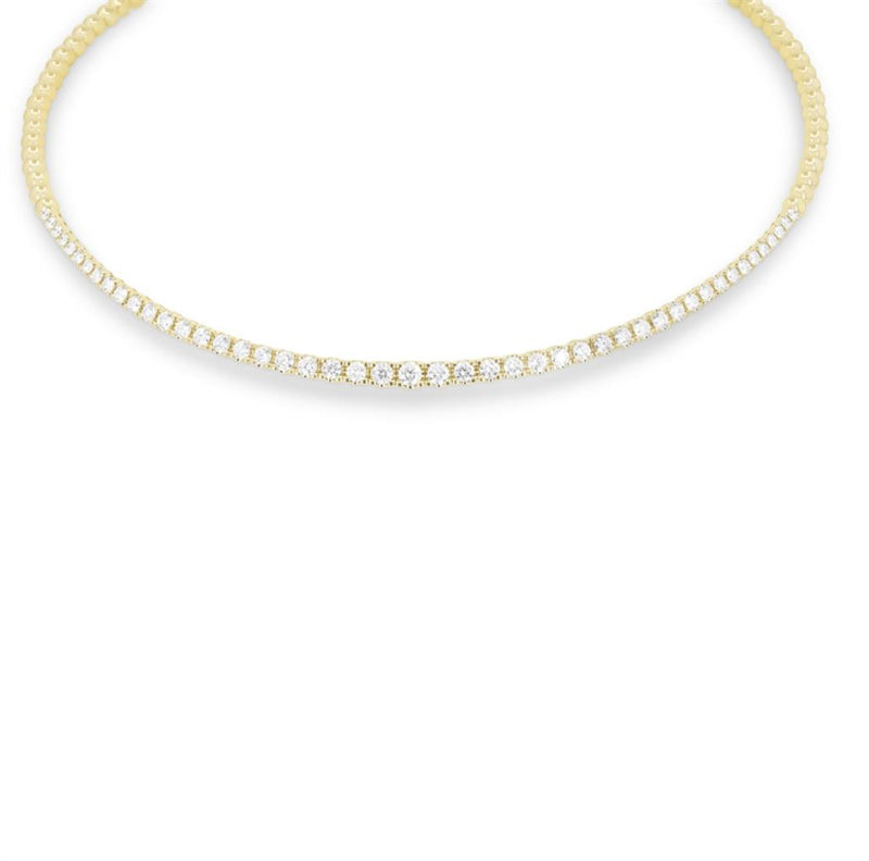 Madison L 14k Yellow Gold Tennis Collar Diamond Necklace