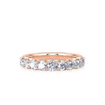 Davis Classics Women's 14k Rose Gold Diamond Band