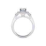 Davis Classics Halo Diamond Engagement Ring Setting in 14k White Gold