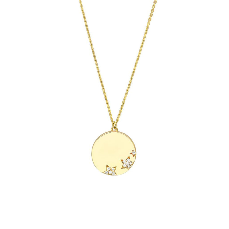 Davis Classics Star Disc Diamond Pendant