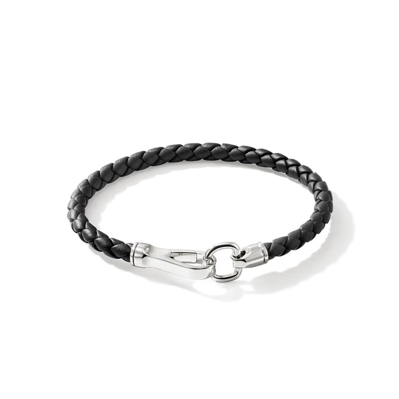 John Hardy Leather Hook Clasp Bracelet