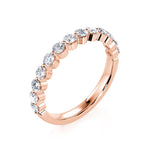 Davis Classics Women's 14k Rose Gold Diamond Band