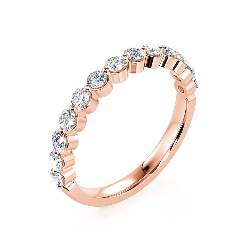 Davis Classics Women's 14k Rose Gold Diamond Band