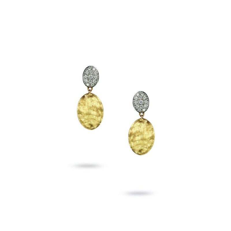 Marco Bicego 18k Yellow and White Gold Siviglia Collection Diamond Drop Earrings