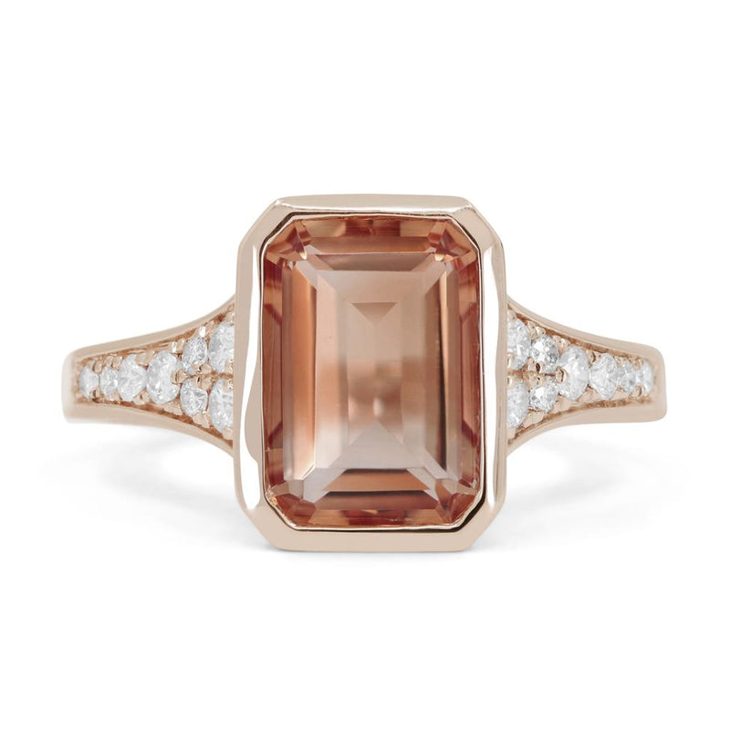 Madison L 14k Rose Gold Essentials Collection Morganite Fashion Ring