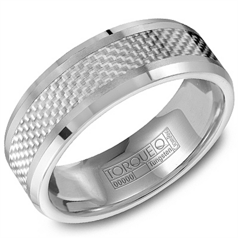 Davis Classics Men's Contemporary Wedding Band in Tungsten Carbide