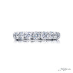 JB Star Platinum Wedding Band with Round Brilliant Cut Diamonds