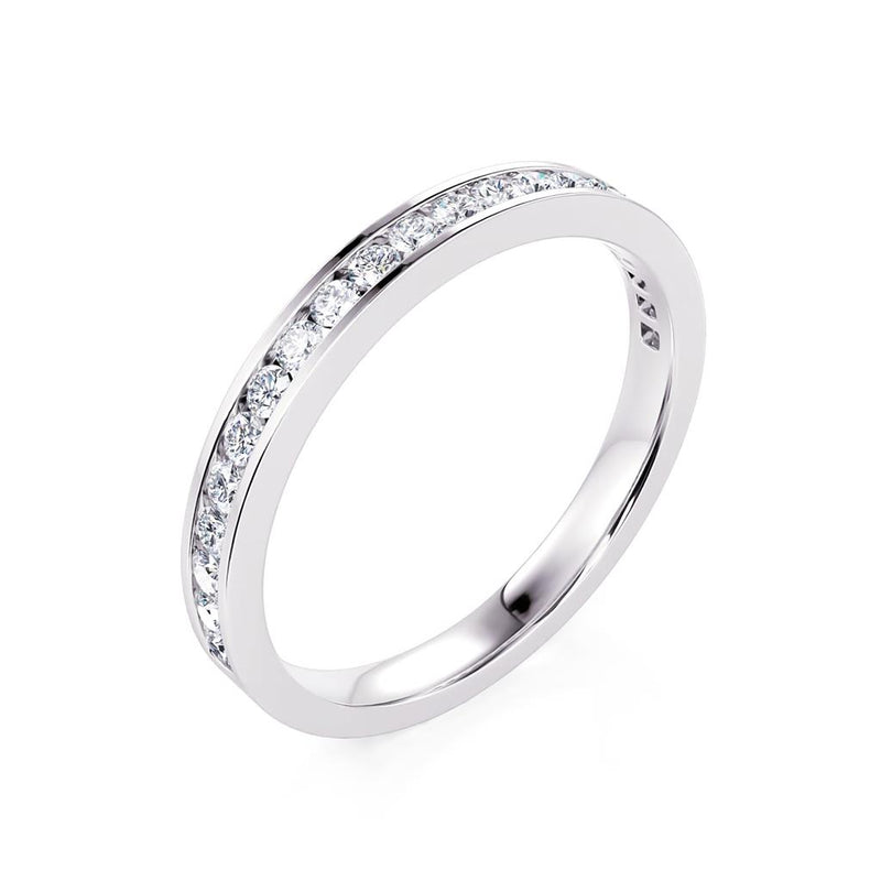 Davis Classics Women's 14k White Gold Diamond Band