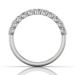 Martin Flyer Women's Classic Diamond Wedding Band in 14k White Gold