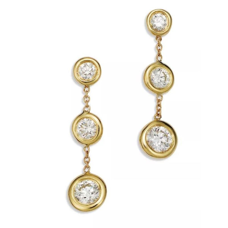 Roberto Coin 18k Yellow Gold Classic Diamond Collection Drop Earrings