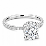 Noam Carver Hidden Halo Diamond Engagement Ring Setting in 14k White Gold