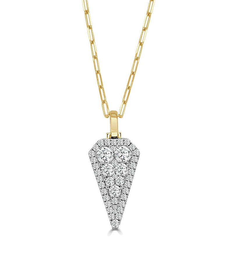 Frederic Sage 14k Yellow and White Gold Large Diamond Arrow Pendant