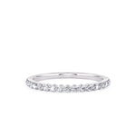 Davis Classics Women's Classic Diamond Wedding Band in 14k White Gold