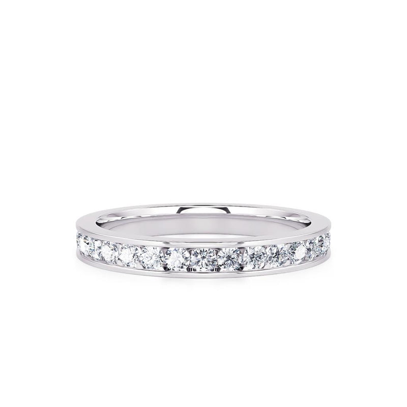 Davis Classics Women's 14k White Gold Diamond Band