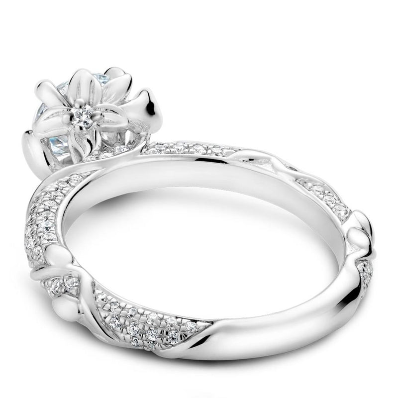 Noam Carver Vintage Diamond Engagement Ring Setting in 14k White Gold