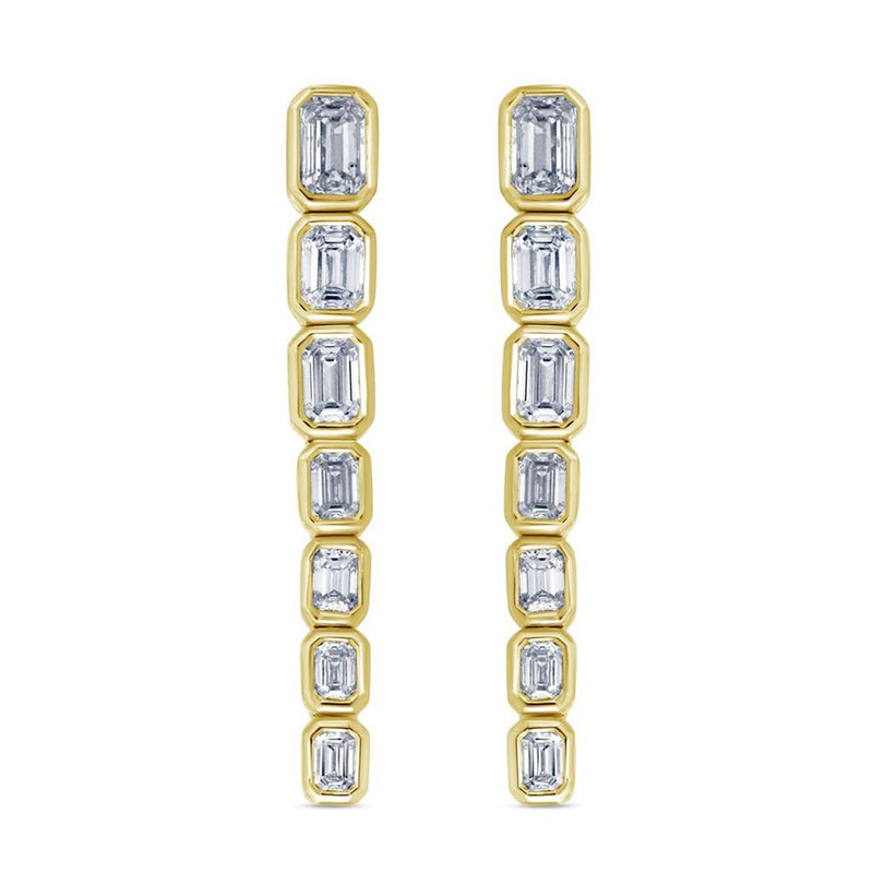 Davis Classics Diamond Drop Earrings in 14k Yellow Gold