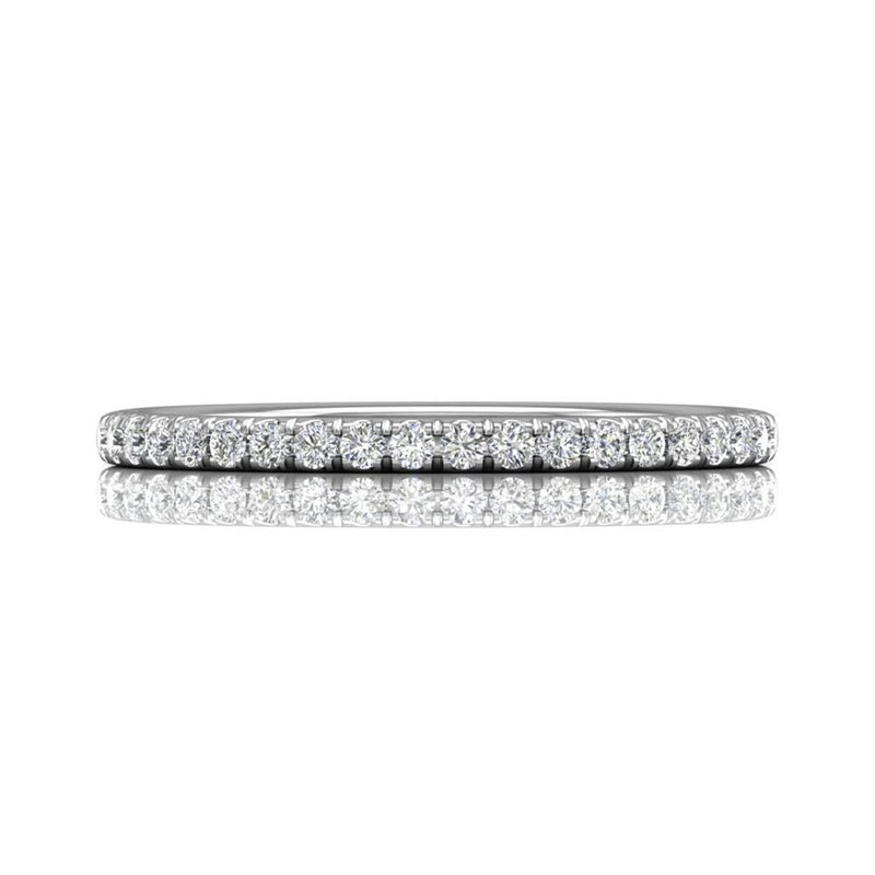 Martin Flyer Women's 14k White Gold FlyerFit Micropave Diamond Band