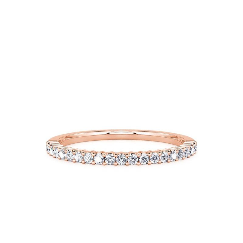 Davis Classics Women's 14k Rose Gold Diamond Band