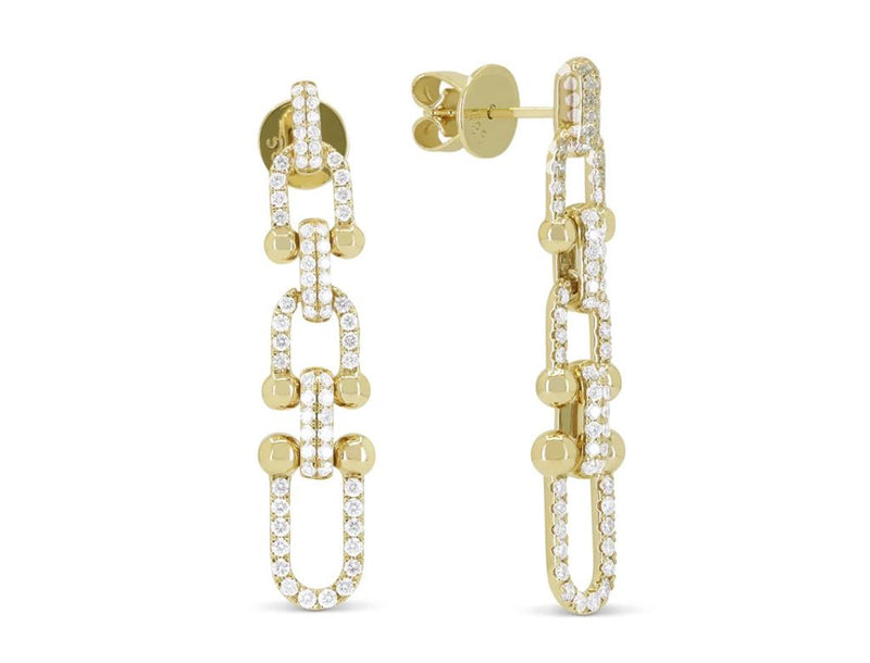 Madison L Diamond Dangle Earrings in 14k Yellow Gold