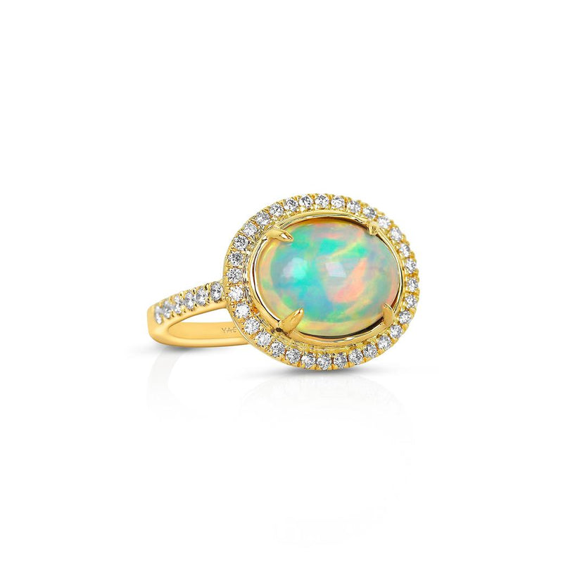 Yael Designs 18k Yellow Gold White Opal Fashion Ring