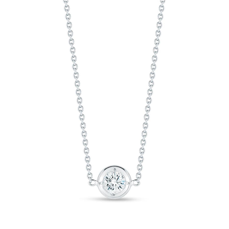 Roberto Coin 18k White Gold Single Station Diamond Necklace