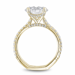 Noam Carver Hidden Halo Diamond Engagement Ring Setting in 14k Yellow Gold