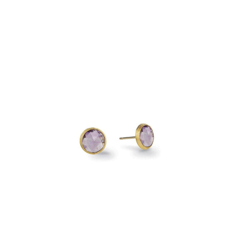 Marco Bicego Jaipur Color Collection Amethysts Stud Earrings in 18k Yellow Gold