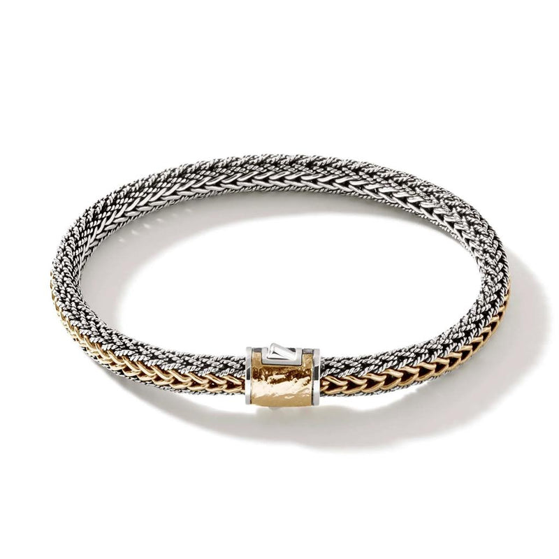 John Hardy Icon Collection Chain Bracelet in 18k Yellow Gold and Sterling Silver