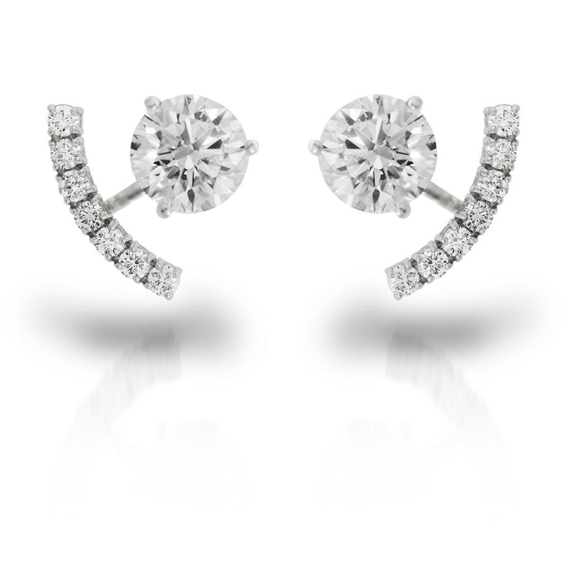 Davis Classics 14k White Gold Diamond Ear Climber Jackets