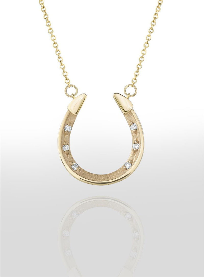 Davis Classics Horseshoe Equestrian Diamond Necklace