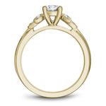 Noam Carver 14k Yellow Gold Custom Floral Diamond Engagement Ring Setting