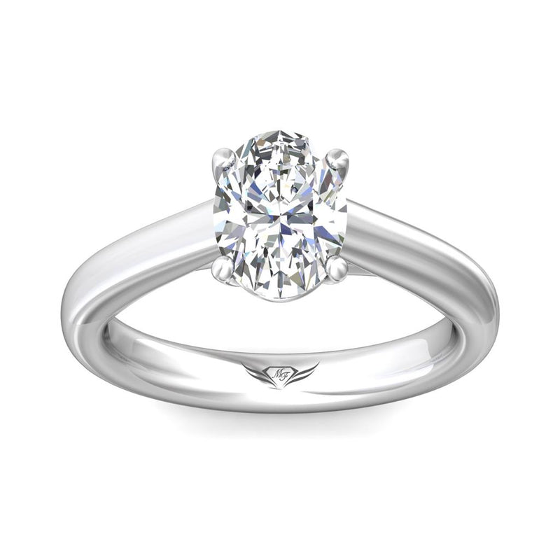 Martin Flyer Solitaire Diamond Engagement Ring Setting in 14k White Gold