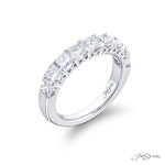 JB Star Women's Platinum Wedding Band with Radiant Cut Diamonds