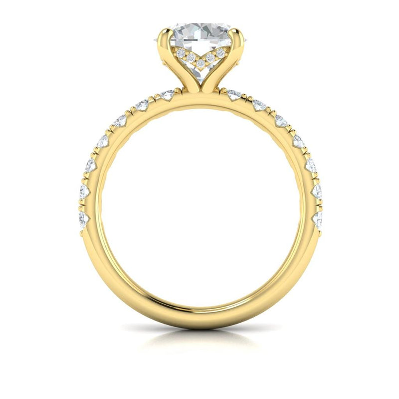 Vlora 14k Yellow Gold Classic Collection Round Diamond Engagement Ring Setting