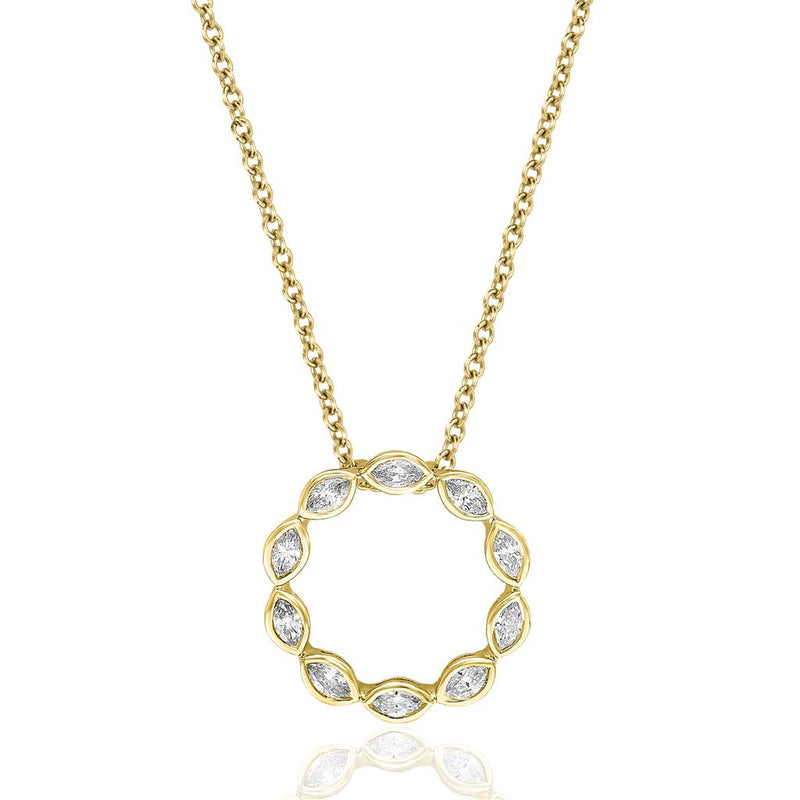 Davis Classics Circle Diamond Pendant