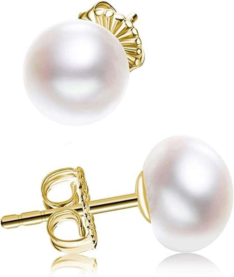 Davis Classics 14k Yellow Gold South Sea Pearl Stud Earrings