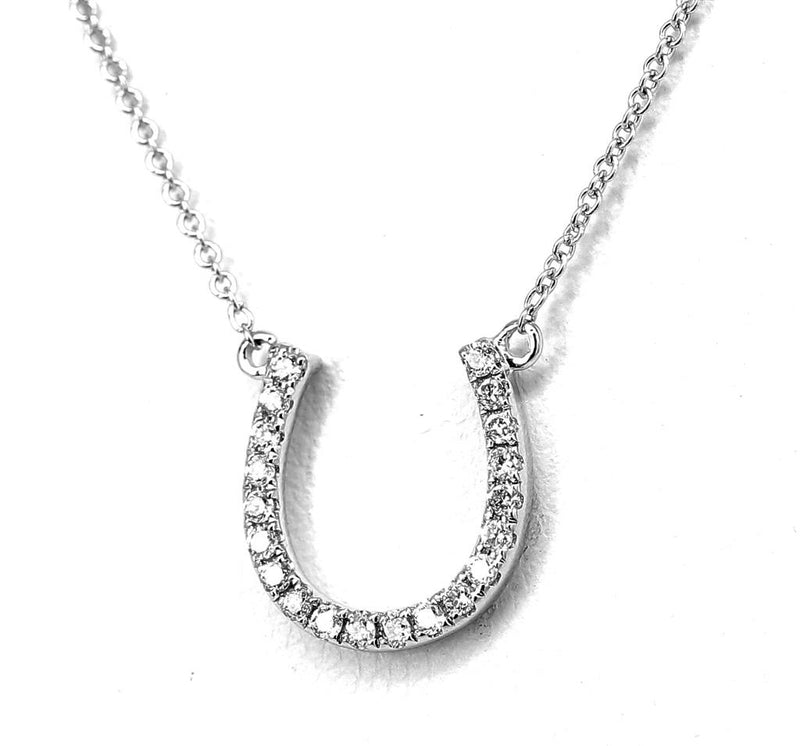 Davis Classics Horseshoe Equestrian Diamond Necklace